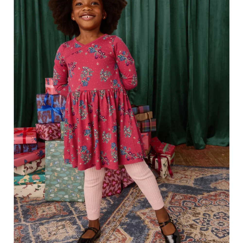 Tea Collection Wrap Neck Dress - Picture 2 of 11